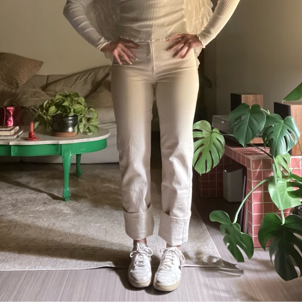 Djerf avenue straight jeans in cream (NWT) - Picture 7 of 10